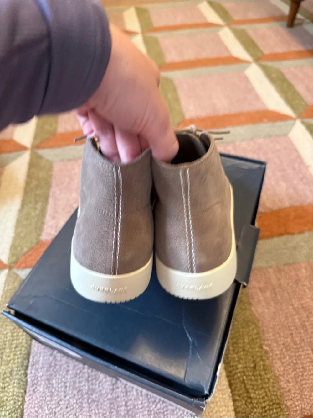 Men's Taupe Suede Lace-Up Chukka Sneakers